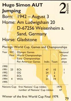 1995 Collect-A-Card Equestrian #79 Hugo Simon / Gladstone Back